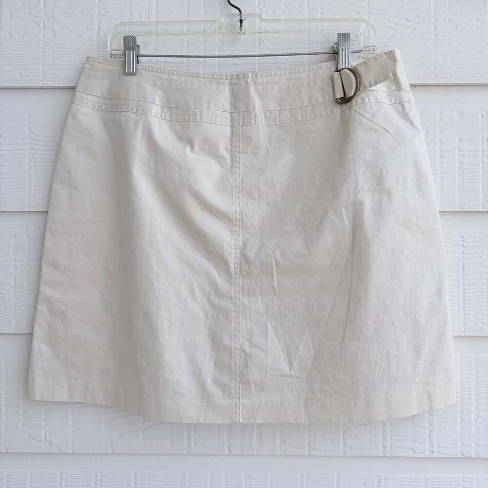 St. John's Bay Tan Cotton Stretch Skort Size 14 Preppy Casual